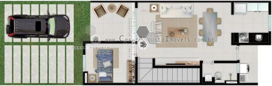 VILLAS ROSE RESIDENCE - Casas duplex em condonio na região do Eus?(C)bio