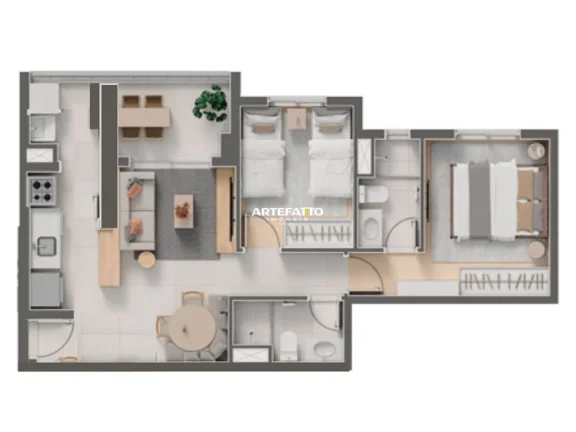 Imagem Apartamento Pronto para Morar com 2 dormitórios, suíte e 1 vaga na Vila Prudente