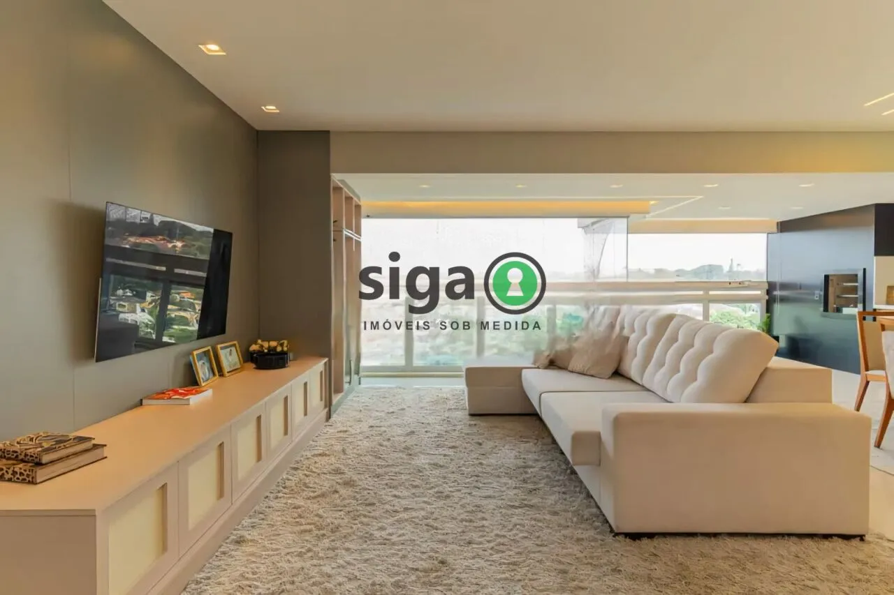 Imagem Apartamento para locação Campo Belo 154m², 3 suítes, reformado, varanda gourmet, vista verde