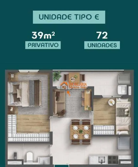 Imagem Apartamento com 2 dormitórios à venda, 39 m² por R$ 376.584,56 - Vila Endres - Guarulhos/SP