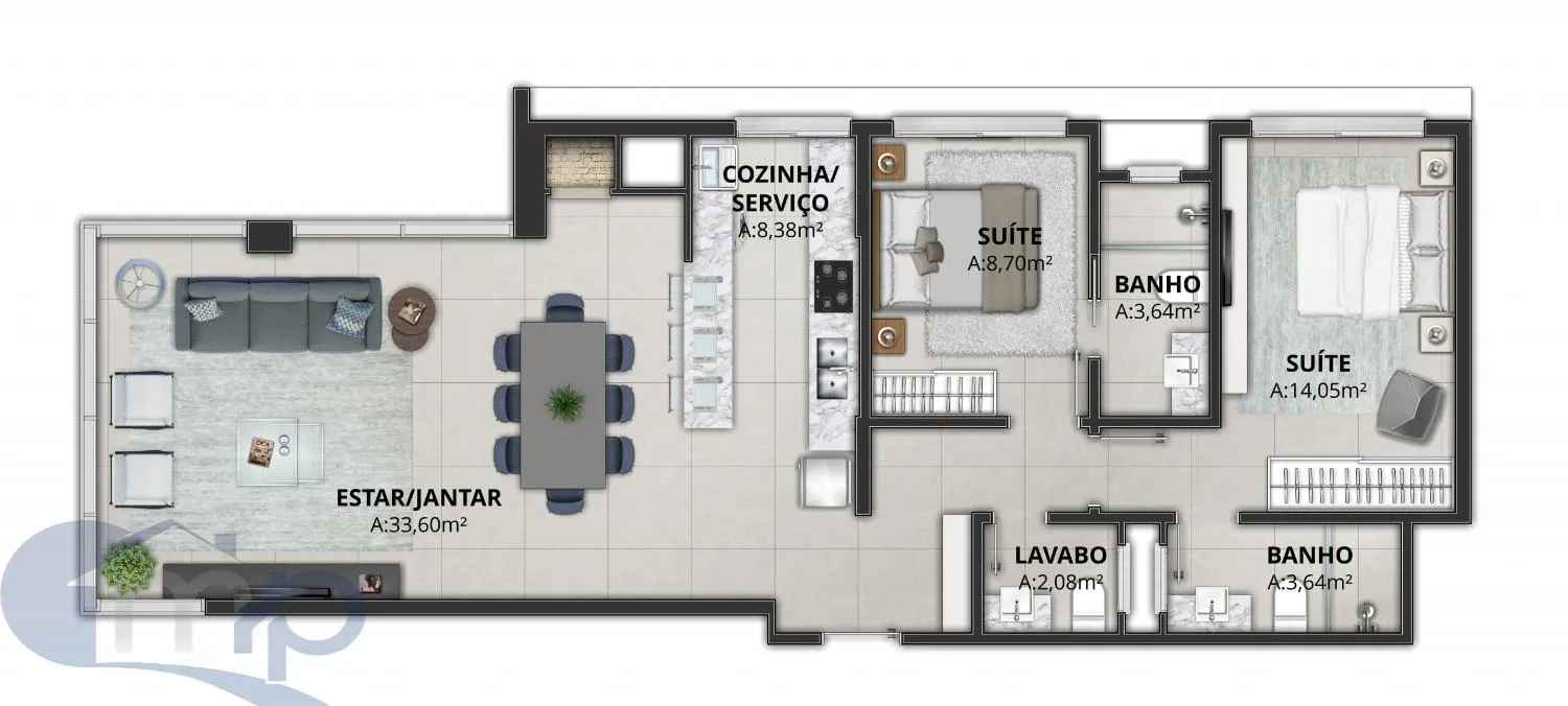 Imagem Apartamento a venda com 2 dormitorios no centro de Torres/RS