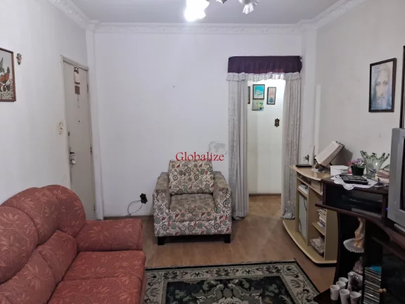 Foto do imóvel Apartamento a venda em Santos no bairro da Aparecida de 2 dormitórios no primeiro andar de frente com uma vaga de garagem por R$ 426.000,00