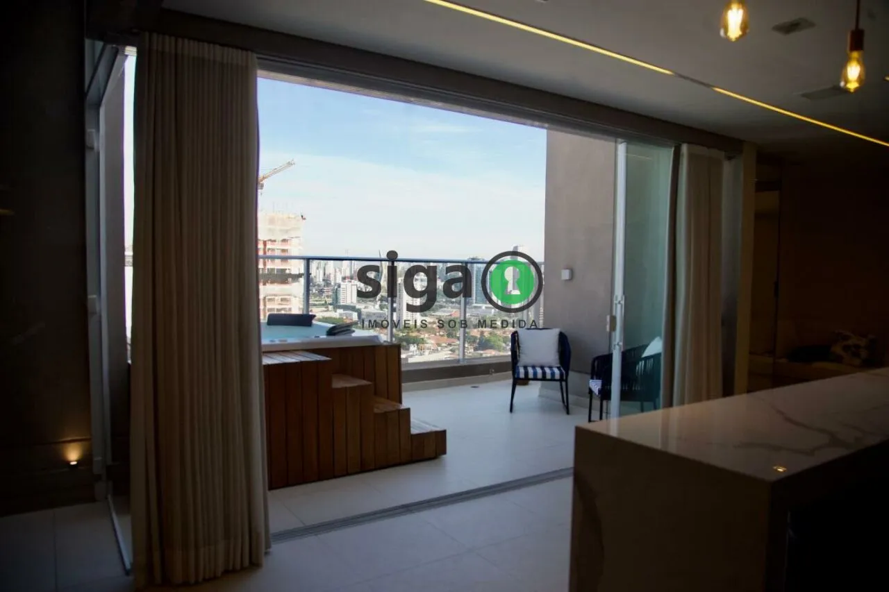 Imagem Cobertura Duplex mobiliada com jacuzzi, 2 quartos e vista para a Ponte Estaiada