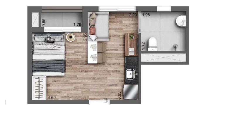 Imagem AUTORAL MOEMA - CONX - Studio 27m² (NR), excelente localização, a 650m do Metrô Eucaliptos!