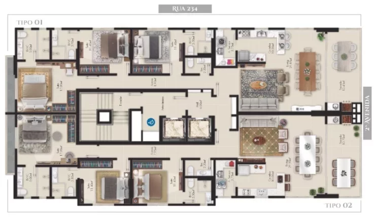 Imagem Dom Benedito - Apartamento à venda no bairro Meia Praia - Itapema/SC