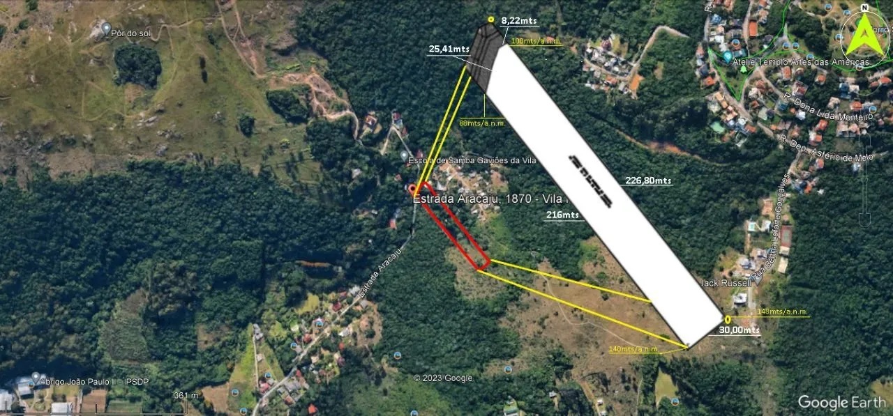 Imagem Terreno com 5.945,56 totais .
