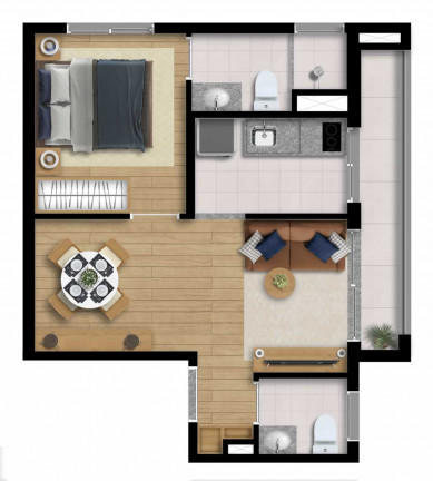 Imagem Apartamento com 1 Quarto à Venda, 29 m²em São Judas - São Paulo