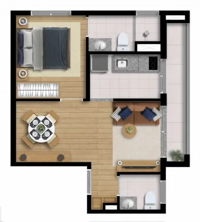 Imagem Apartamento com 1 Quarto à Venda, 29 m²em São Judas - São Paulo