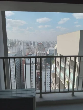 Imagem Apartamento para locação em São Paulo-SP, no bairro Cerqueira César: 1 quarto, 1 sala, 1 banheiro, 24m² de área.