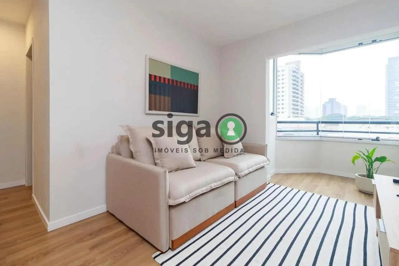 Imagem Apartamento á Venda no Brooklin - 51m². 1 vaga, 1 quarto - MOBILIADO