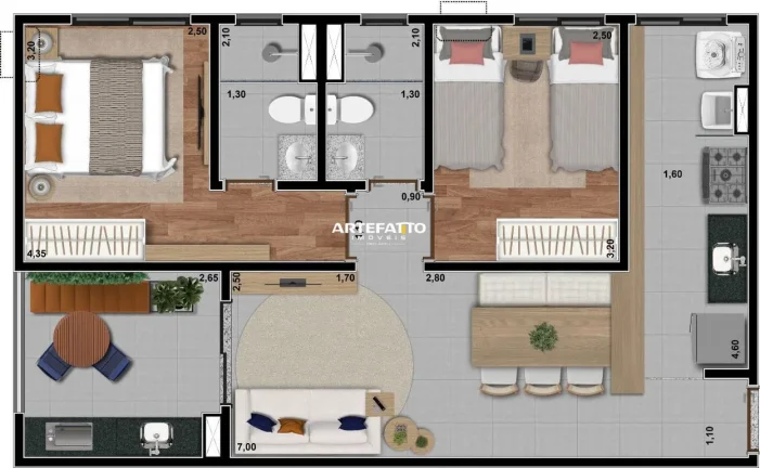 Imagem Apartamento com 2 dormitórios no bairro São Francisco