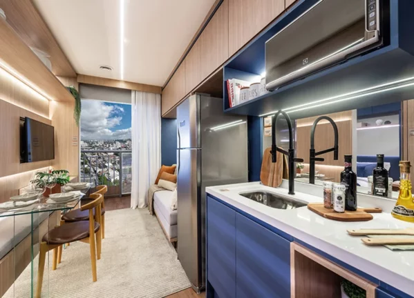 Imagem Apartamento com varanda e lazer completo a apenas 200 metros da estação Adolfo Pinheiro do Metrô.