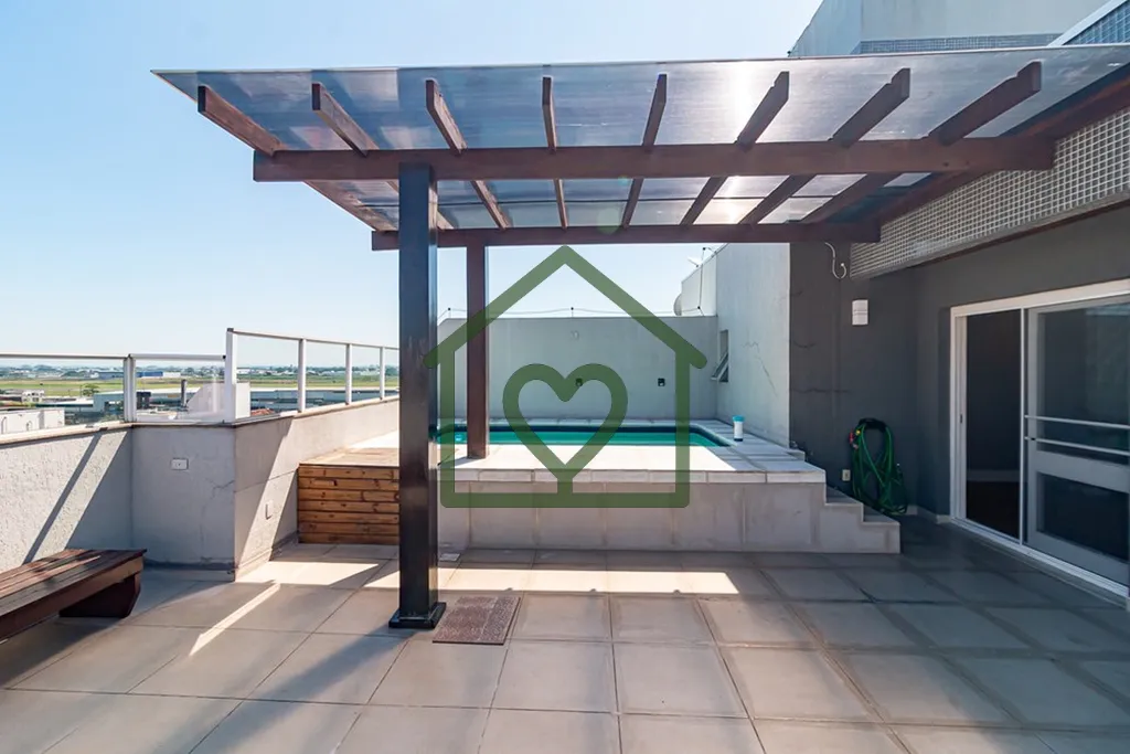 Imagem Cobertura impecável, pronta para morar, semi mobiliada, 289m2, amplo living todo em porcelanato com...