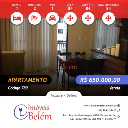 Imagem Imóveis Belém vende Apto no Multiplex Unique Nascente