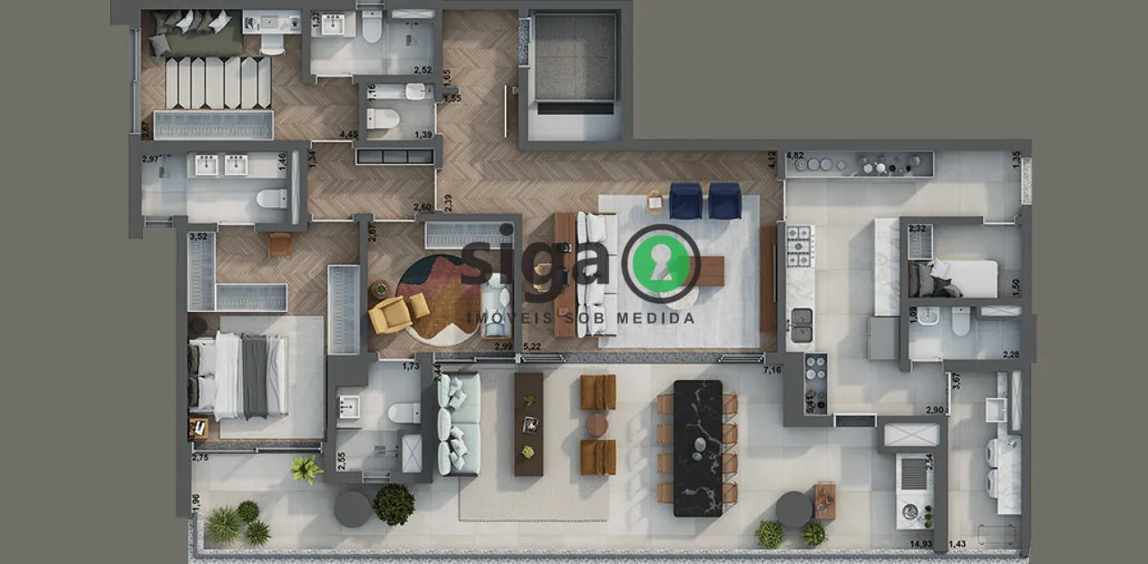 Imagem Apartamento Residencial em Pinheiros 03 suítes, São Paulo - SP