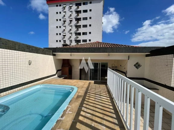 Imagem Sobreposta Duplex 4 suítes, Churrasqueira e Piscina à venda no Boqueirão em Santos
