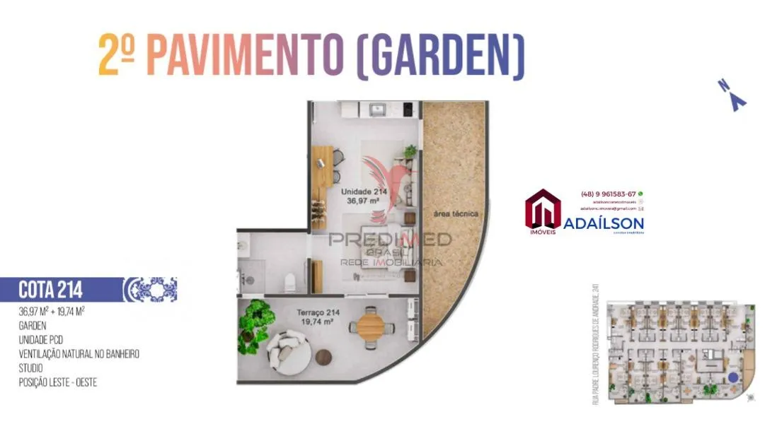 Imagem Unidades habitacionais do B7 Sunset Home Florianópolis SC Brasil