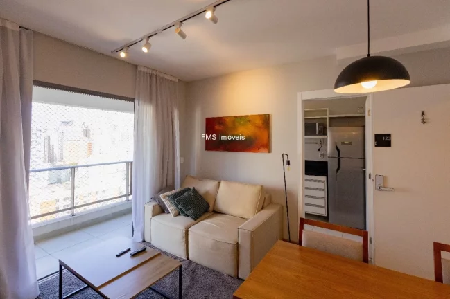 Imagem Apartamento à venda e locaçõa na Consolação, São Paulo-SP: 1 quarto, 1 sala, 1 banheiro, 1 vaga de garagem, 49m² de área.