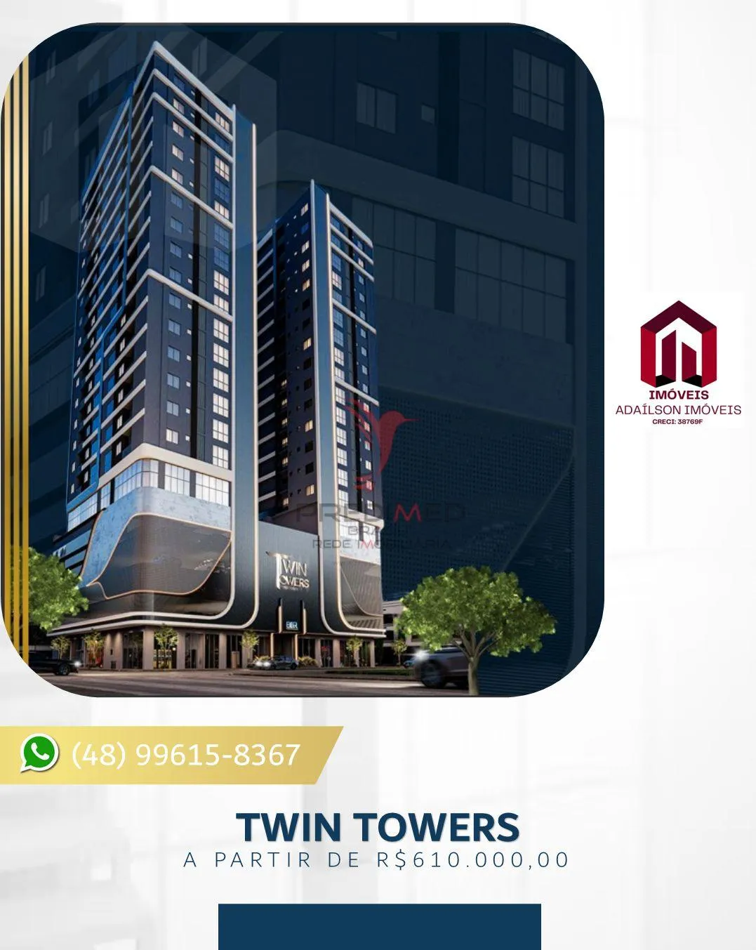 Imagem Twin Towers Apartamentos na planta em Itapema SC BRASIL