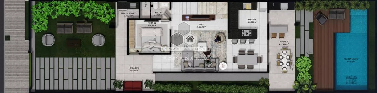 Imagem Oliva Residence - Casas com 04 suítes no jardim das oliveiras