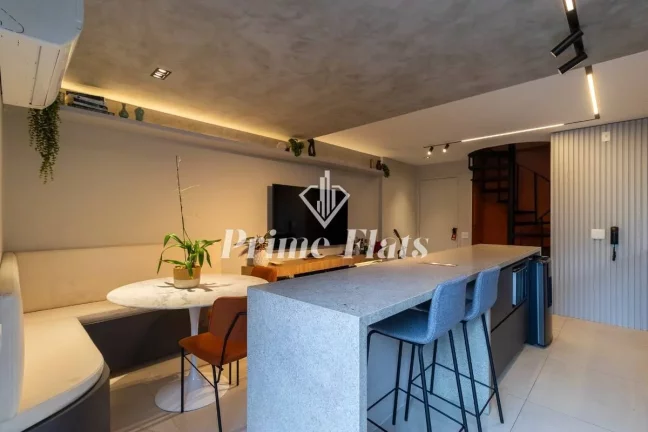 Imagem Flat disponível para venda no Place Vendome Flat Service em Moema, com 58m², 2 dormitórios e 1 vaga