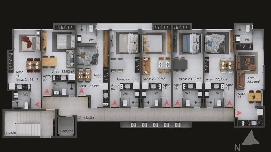 Imagem Flat à venda, 23 m² por R$ 269.998,00 - Intermares - Cabedelo/PB