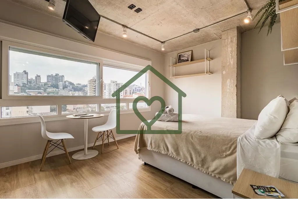 Imagem Apartamento Stúdio , Andar Alto com vista e sol, mobiliado lindamente decorado e equipado, pronto p...