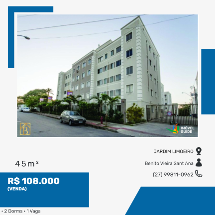 Apartamento com 2 Quartos à Venda,  em Jardim Limoeiro - Serra