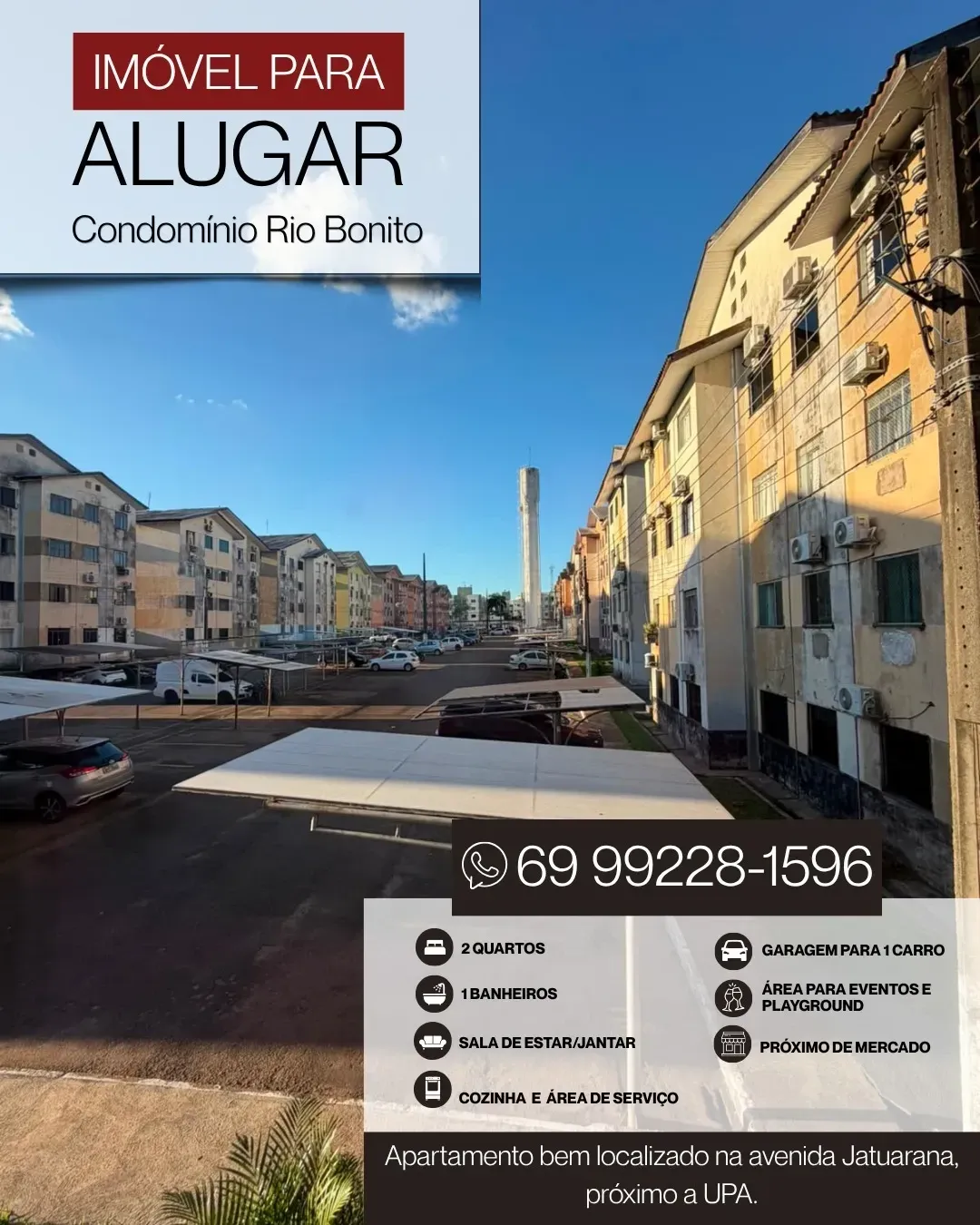 Apartamento com 2 Quartos para Alugar, 45 m² em Floresta - Porto Velho