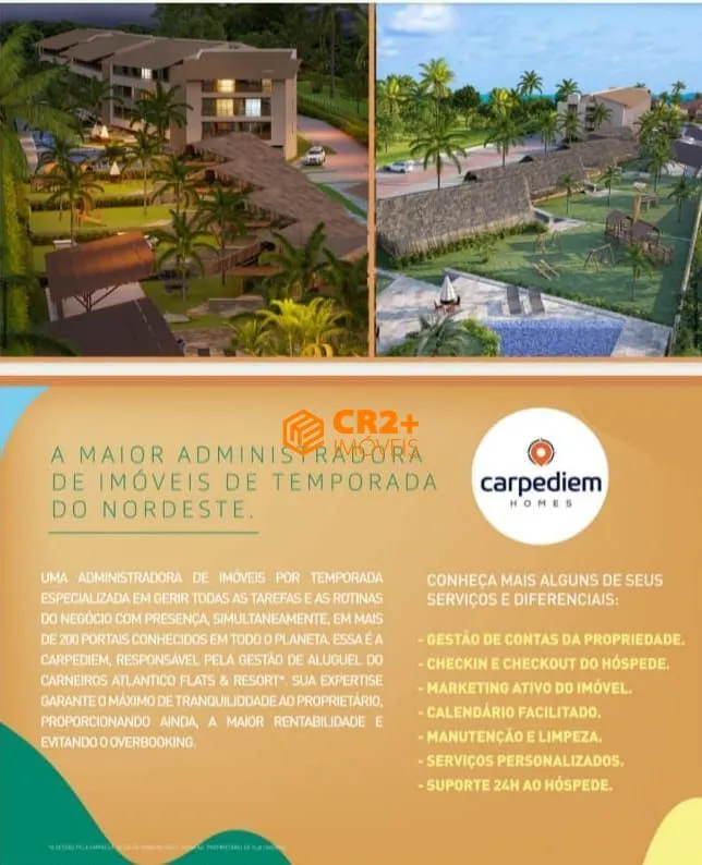 Imagem Flat 41m² com 1 Quarto e WC em Carneiros.