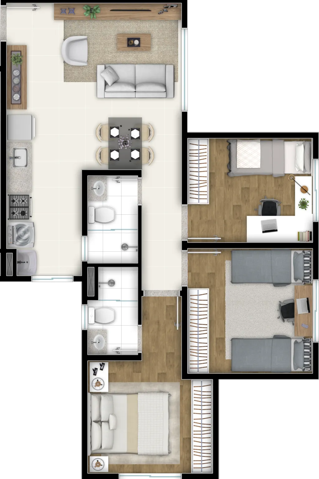 Imagem Apartamento à venda no bairro Setor Serra Dourada - Aparecida de Goiânia/GO