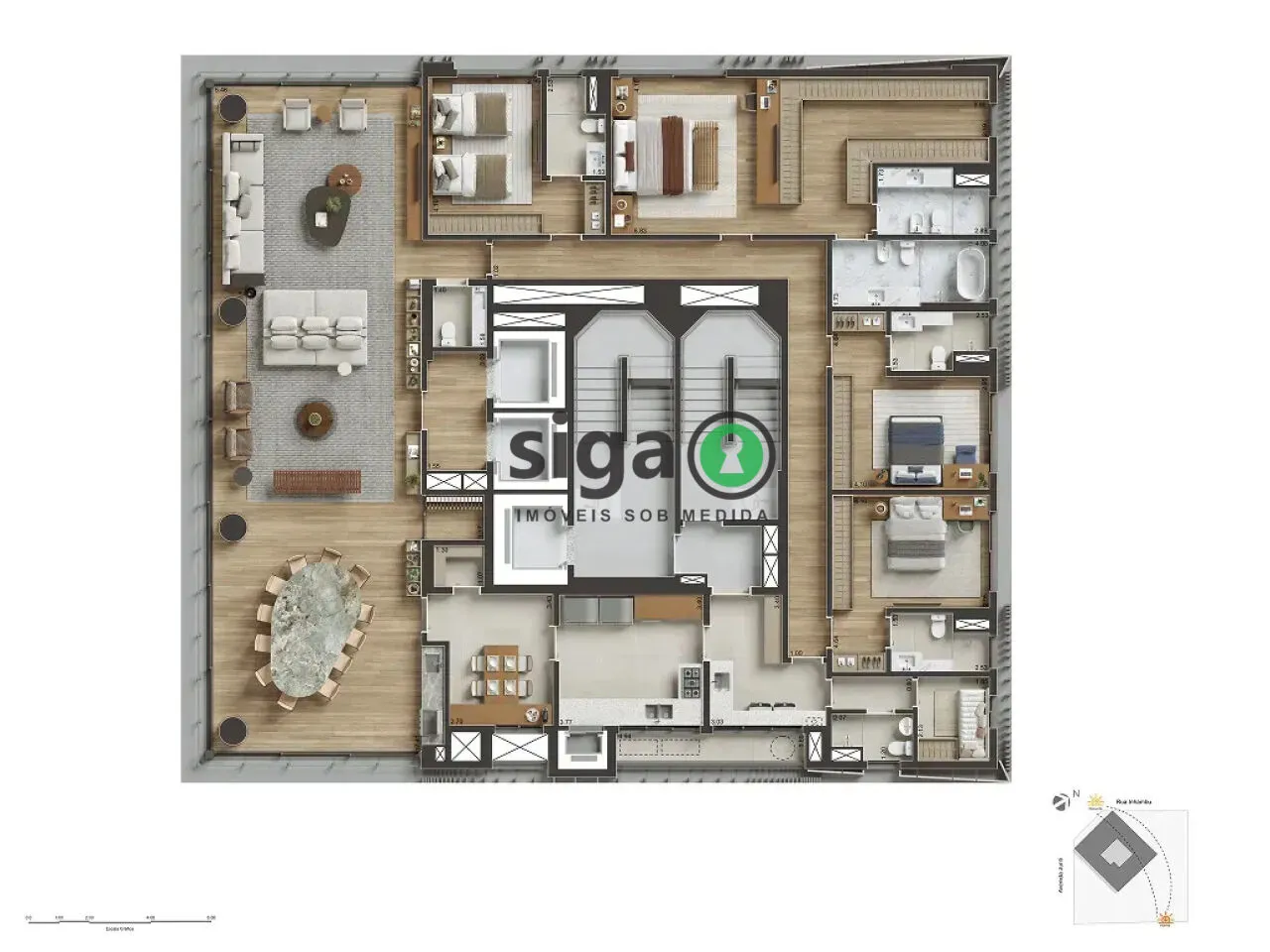 Imagem Apartamento Alto Padrão 317 m² com 4 Suítes e 4 Vagas proximo ao parque Ibirapuera