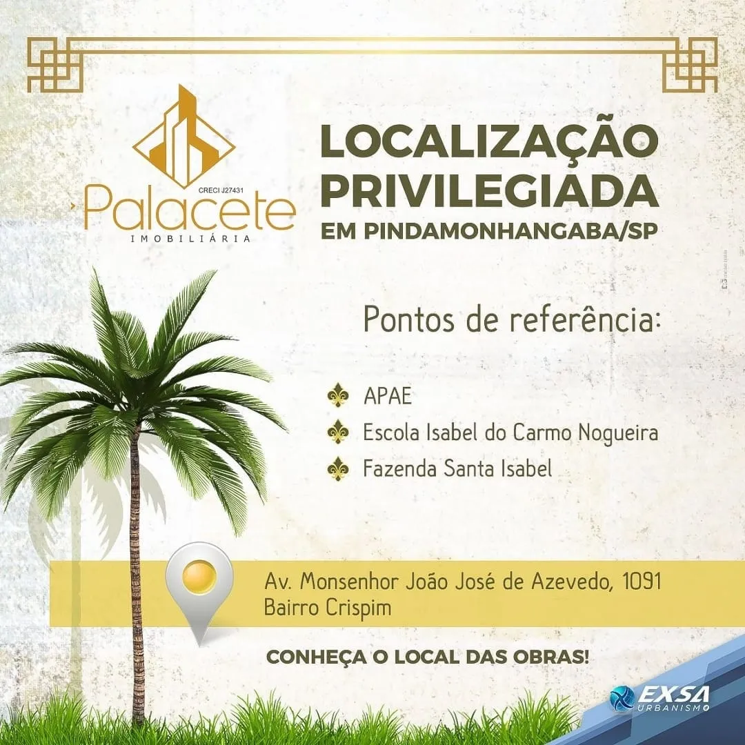 Imagem Terreno à venda 250M², Crispim, Pindamonhangaba - SP | LOTEAMENTO FECHADO VISCONDE DA PALMEIRA
