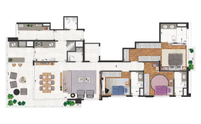 Imagem APARTAMENTO DE 135,12M², 3 SUÍTES, VARANDA GOURMET COM 02 VAGAS A VENDA - ÁGUA BRANCA - ZONA OESTE - SÃO PAULO/SP