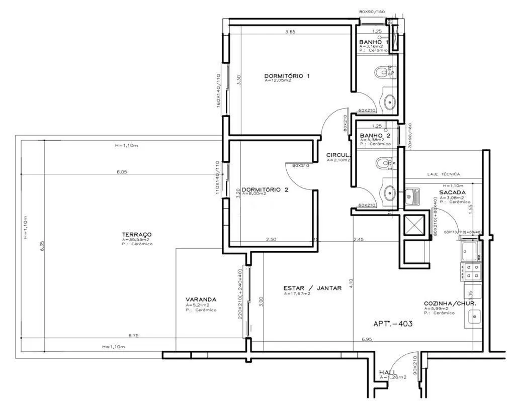 Imagem Apartamento para Venda - 115m², 2 dormitórios, sendo 1 suites, 1 vaga - Morro do Espelho
