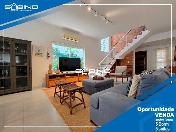 Foto do imóvel Casa à Venda com 5 dormitórios 5 Suítes 380m² de área útil, 4 vagas - Riviera de São Lourenço - Bertioga SP