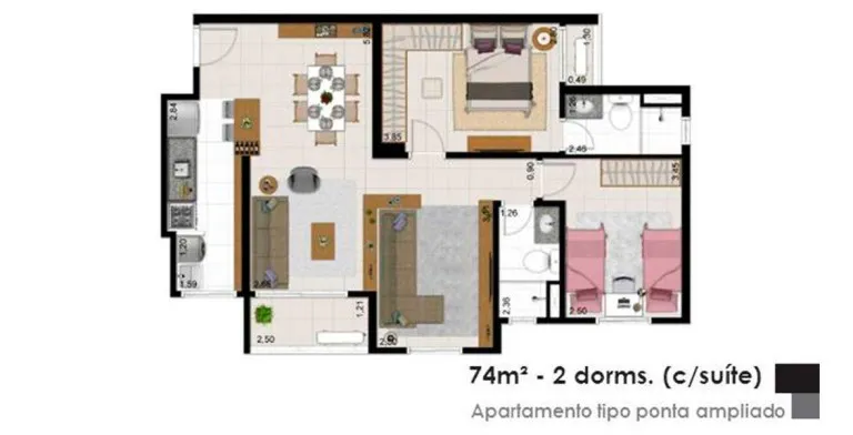 Foto do imóvel Apartamento à Venda | Condomínio Like Teresina | 74m² em R. Antilhon Ribeiro Soares, 500 - Santa Isabel, Teresina - PI