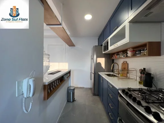Imagem Apartamento à Venda No Brooklin Com 1 Dormitório e 1 Vaga - Mobiliado