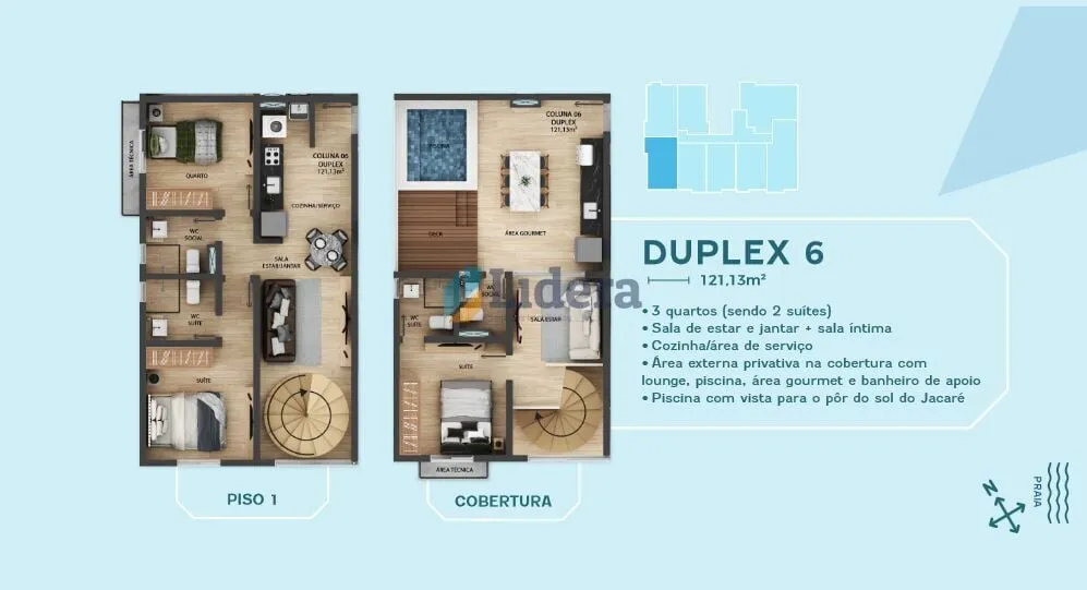 Imagem Apto - 3 Quartos - 1 Suíte - 81,03 m² - Intermares, Cabedelo/PB