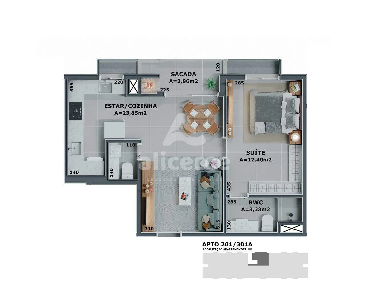 Imagem PRONTO PARA MORAR - Apartamento de 2 Dormitórios l 1 Suíte l Mobiliado l Florianópolis/SC