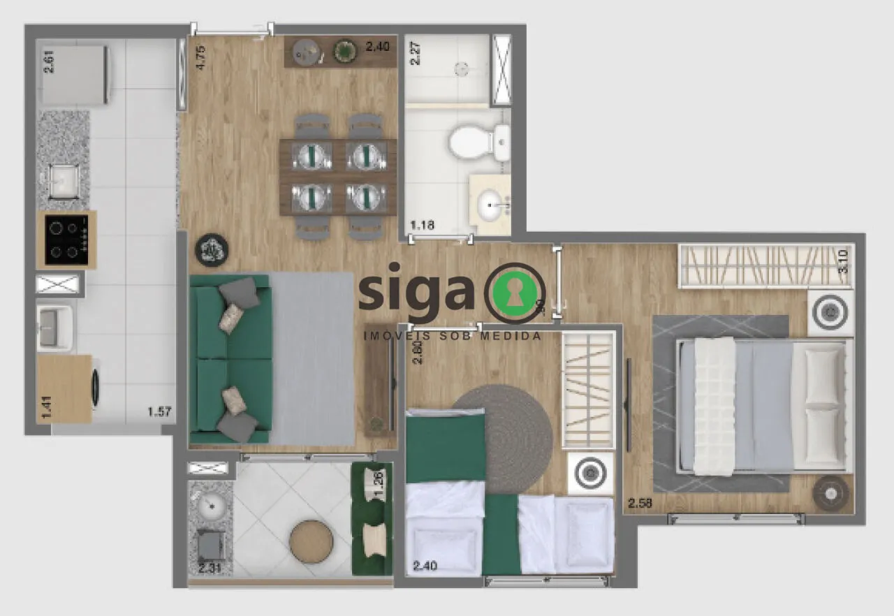 Imagem Apartamento 47 m² 2 dormitórios com vaga | Pronto Para Morar no Arboris Morumbi
