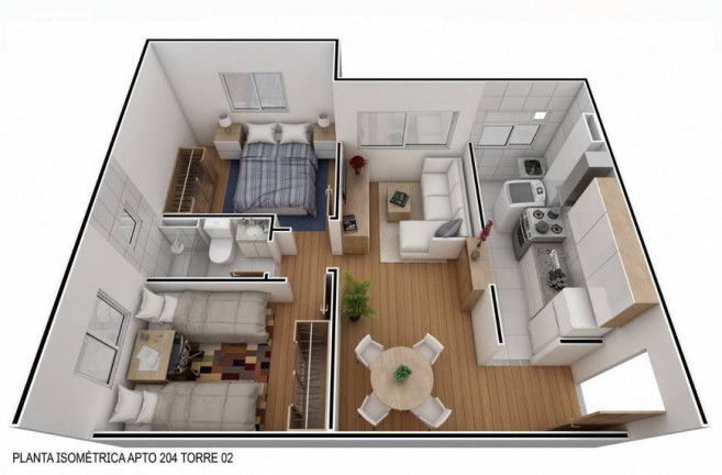 Apartamento com 2 Quartos à Venda, 46 m² em Parque Beira Mar - Duque De Caxias