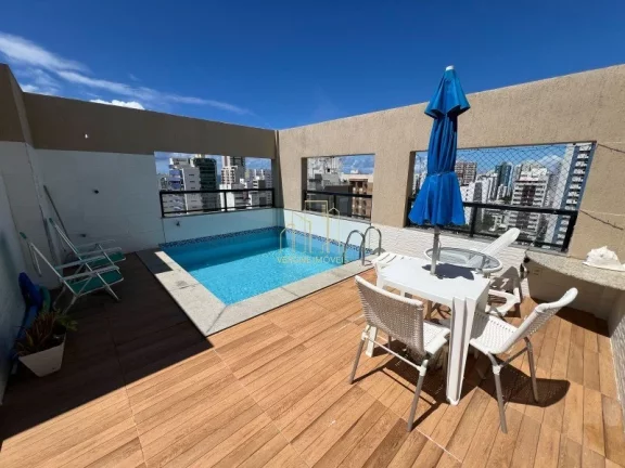 Imagem Excelente cobertura vista mar decorada com três suítes e área gourmet a venda na Pituba