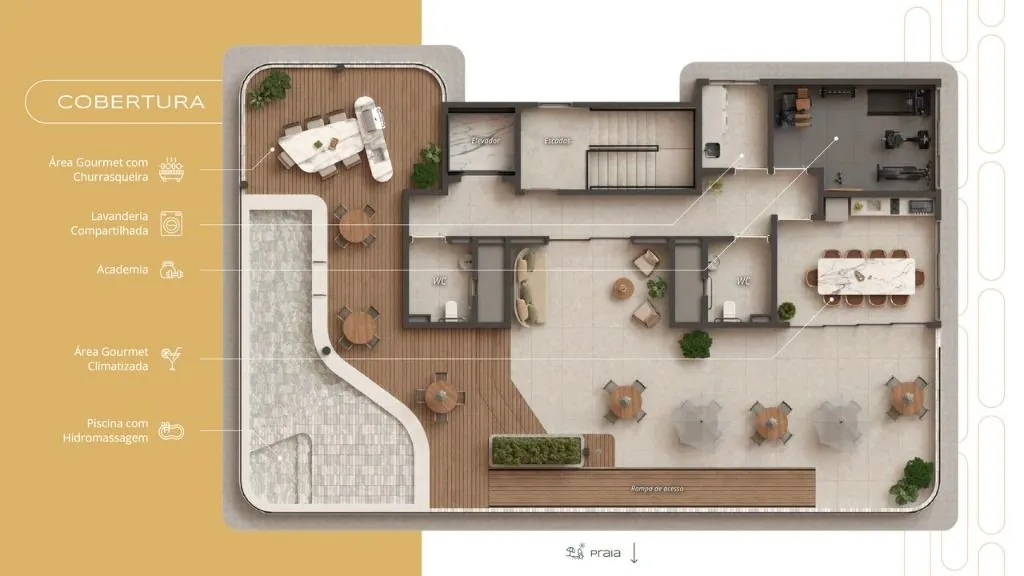 Imagem Flat com 1 dormitório à venda, 25 m² por R$ 248.999,00 - Recanto do Poço - Cabedelo/PB
