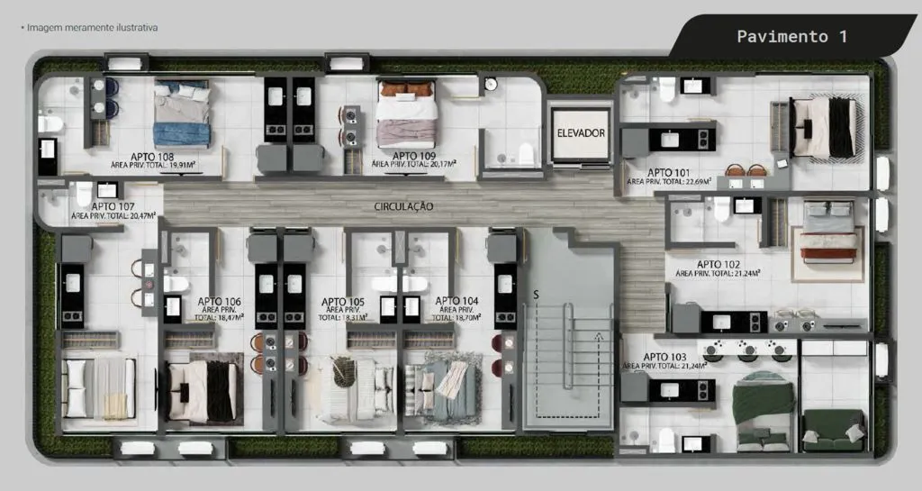 Imagem Flat à venda, 17 m² por R$ 329.999,00 - Jardim Oceania - João Pessoa/PB