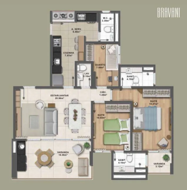 Imagem Apartment em Salvador - Bahia, Caminho das Árvores