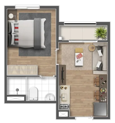 Imagem Apartamento Brooklin Paulista - 24M², 1 Dorm, Conforto e Lazer.