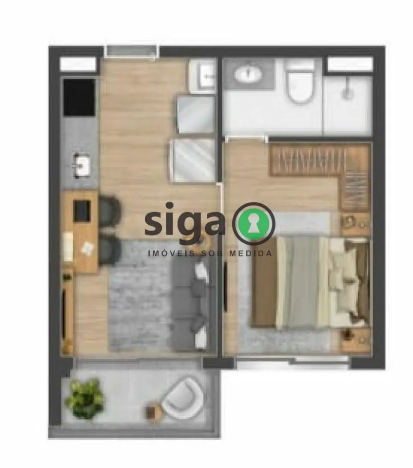 Imagem Studio á venda 48m² localizado no Brooklin/SP