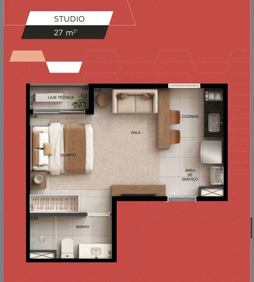 Imagem Rota Panorama - LanÃ§amento Studios E 2/4 Minha Casa Minha Vida Setor Coimbra