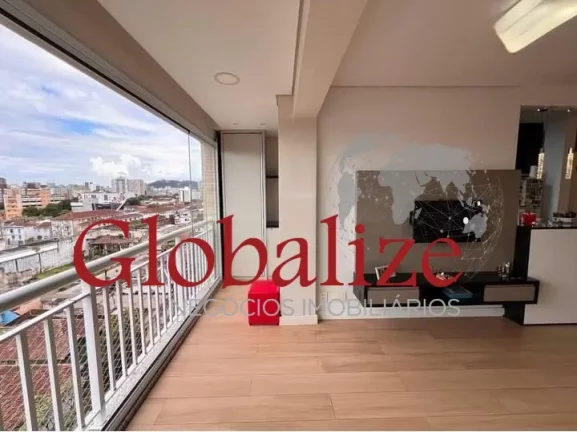 Imagem Apartamento à venda 1 dormitório e 1 vaga no bairro da Vila Mathias em Santos por R$ 399.000,00